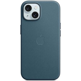 Etuiet Apple MT3G3ZM/A iPhone 15/14/13 6.1" MagSafe i farven Stillehavsblå/Blå findvævet skal.