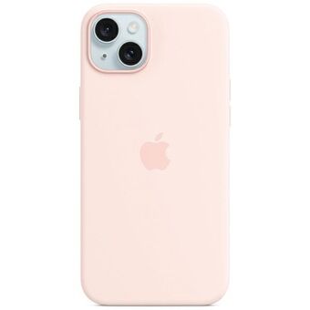 Etui til Apple MT0U3ZM/A iPhone 15 / 14 / 13 6.1" MagSafe i lyserød farve / lyserød silikone-etui.