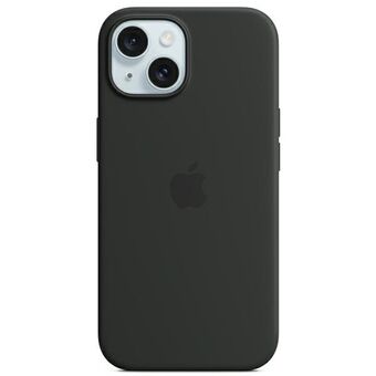 Etui Apple MT0J3ZM/A til iPhone 15 / 14 / 13 6.1" MagSafe, sort Silicone-etui.