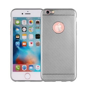Cover Carbon Fiber iPhone 7 Plus sølv / sølv