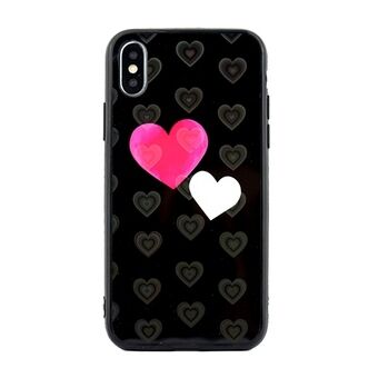 Etui Hearts iPhone 6 / 6S design 5 (hjerter sort)