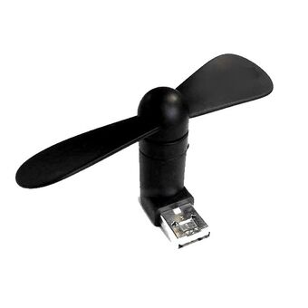 2-i-1 USB / microUSB sort / sort blæser