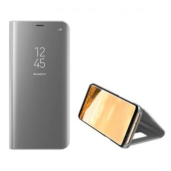 Clear View etui Samsung A12/M12 sølv/sølv