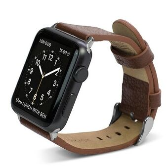 X-Doria Lux Apple Watch-rem 42 / 45 mm brun / brun 23819