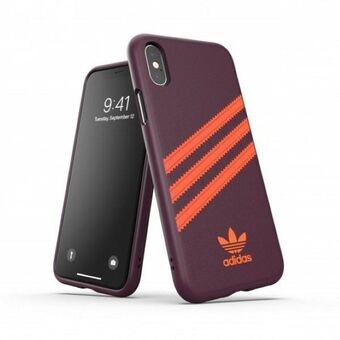 Adidas ELLER Støbt PU iPhone X / XS bordeaux-orange / rødbrun-orange 40561