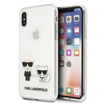 Karl Lagerfeld KLHCPXCKTR iPhone X / Xs hardcase Gennemsigtig Karl & Choupette