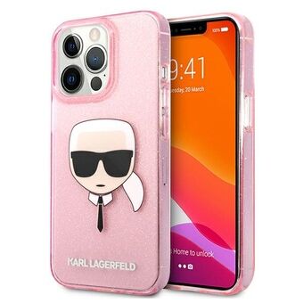Karl Lagerfeld KLHCP13XKHTUGLP iPhone 13 Pro Max 6,7" pink/pink hardcase Glitter Karl\'s Head