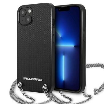 Karl Lagerfeld KLHCP13SPMK iPhone 13 mini 5,4" hardcase sort/sort lædertekstur og kæde