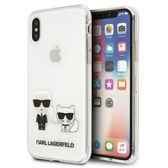 Karl Lagerfeld KLHCI65CKTR iPhone Xs Max hardcase Gennemsigtig Karl & Choupette