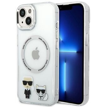 Karl Lagerfeld KLHMP14MHKCT iPhone 14 Plus 6,7" hardcase gennemsigtig / gennemsigtig Karl & Choupette Aluminium Magsafe