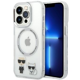 Karl Lagerfeld KLHMP14LHKCT iPhone 14 Pro 6.1" hardcase gennemsigtig/gennemsigtig Karl & Choupette Aluminium Magsafe