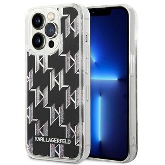 Karl Lagerfeld KLHCP14LLMNMK iPhone 14 Pro 6.1" hardcase sort/sort flydende glittermonogram