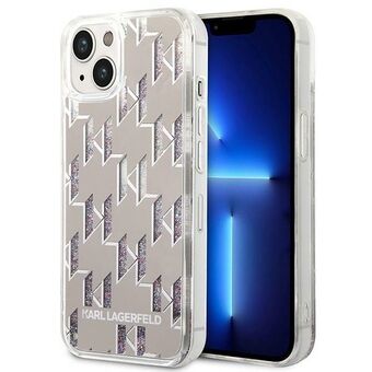 Karl Lagerfeld KLHCP14SLMNMS iPhone 14 6.1" hardcase sølv / sølv flydende glitter monogram