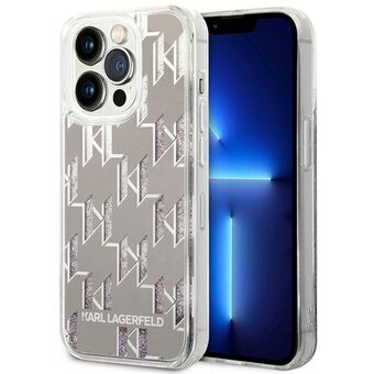 Karl Lagerfeld KLHCP14LLMNMS iPhone 14 Pro 6.1" hardcase sølv / sølv flydende glitter monogram
