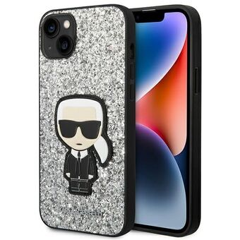 Karl Lagerfeld KLHCP14SGFKPG iPhone 14 6.1" hardcase sølv / sølv Glitter Flakes Ikonik