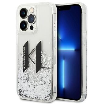 Karl Lagerfeld KLHCP14LLBKLCS iPhone 14 Pro 6.1" sølv/sølv hardcase Liquid Glitter Big KL