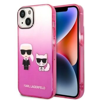 Karl Lagerfeld KLHCP14MTGKCP iPhone 14 Plus 6.7" hardcase pink/pink Gradient Ikonik Karl & Choupette