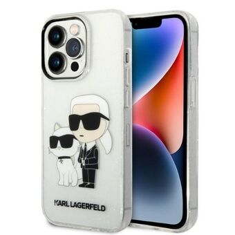Karl Lagerfeld KLHCP14LHNKCTGT iPhone 14 Pro 6.1" gennemsigtig hardcase Gliter Karl&Choupette