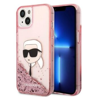 Karl Lagerfeld KLHCP14SLNKHCP iPhone 14 6.1" pink/pink hardcase Glitter Karl Head