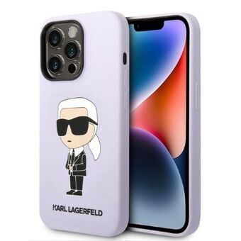 Karl Lagerfeld KLHCP14LSNIKBCU iPhone 14 Pro 6.1" hardcase lilla/lilla Silikone Ikonik