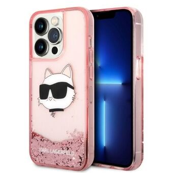 Karl Lagerfeld KLHCP14XLNCHCP iPhone 14 Pro Max 6,7" pink/pink hardcase Glitter Choupette Head