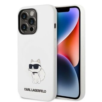 Karl Lagerfeld KLHMP14LSNCHBCH iPhone 14 Pro 6.1" hardcase hvid/hvid Silikone Choupette MagSafe