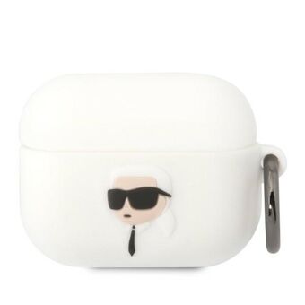 Karl Lagerfeld KLAPRUNIKH AirPods Pro cover hvid/hvid Silikone Karl Head 3D