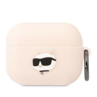 Karl Lagerfeld KLAPRUNCHP AirPods Pro cover pink/pink Silikone Choupette Head 3D