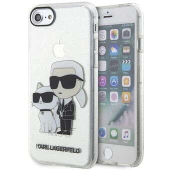 Karl Lagerfeld KLHCI8HNKCTGT iPhone 7/8/ SE 2020 / SE 2022 gennemsigtig hardcase Gliter Karl&Choupette