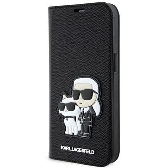 Karl Lagerfeld KLBKP14SSANKCPK iPhone 14 6.1" reol sort/sort Saffiano Karl & Choupette
