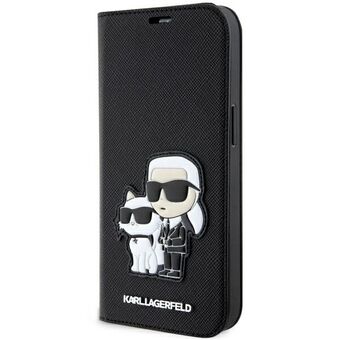 Karl Lagerfeld KLBKP14LSANKCPK iPhone 14 Pro 6.1" reol sort/sort Saffiano Karl & Choupette