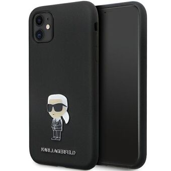 Karl Lagerfeld KLHCN61SMHKNPK iPhone 11 / Xr 6.1" sort/sort Silikone Ikonik Metal Pin