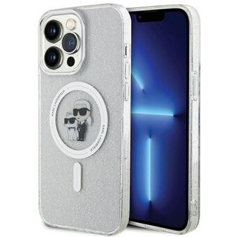 Karl Lagerfeld KLHMP15XHGKCNOT iPhone 15 Pro Max 6.7" gennemsigtig hardcase Karl&Choupette Glitter MagSafe