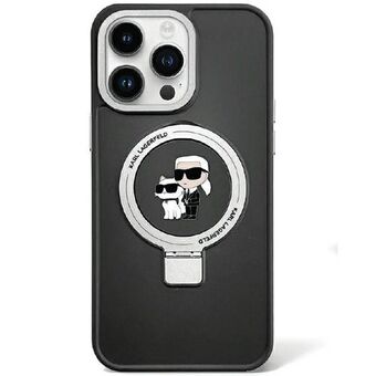 Karl Lagerfeld KLHMP13LHMRSKCK iPhone 13 Pro 6.1" sort/hårdtaske Ring Stand Karl&Choupettte MagSafe.