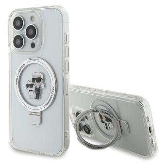 Karl Lagerfeld KLHMP14LHMRSKCH iPhone 14 Pro 6.1" hvid/hvid hardcase Ring Stand Karl&Choupettte MagSafe