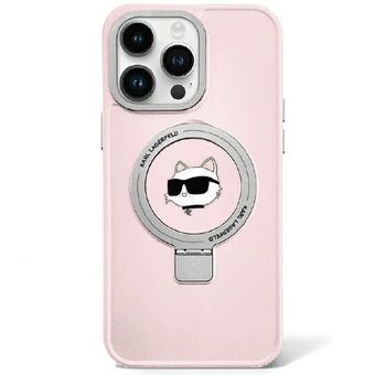 Karl Lagerfeld KLHMP15LHMRSCHP iPhone 15 Pro 6.1" rosa/pink hardcase Ring Stand Choupette Head MagSafe