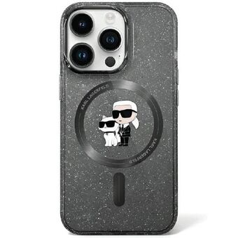 Karl Lagerfeld KLHMN61HGKCNOK iPhone 11 / Xr 6.1" sort hardcase Karl&Choupette Glitter MagSafe