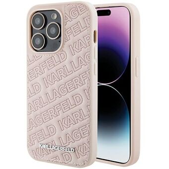 Karl Lagerfeld KLHCP15LPQKPMP iPhone 15 Pro 6.1" lyserød/hårdtaske med Quilted K mønster