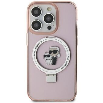 Karl Lagerfeld KLHMN61HMRSKCP iPhone 11 / Xr 6.1" lyserød/pink hardcase Ring Stand Karl&Choupettte MagSafe