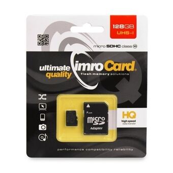 Kortet microSD 128 GB Imro+adp 10C