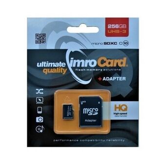 MicroSDXC 256GB Imro + adp 10C UHS-3 hukommelseskort