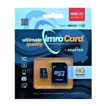 Hukommelseskort microSDXC 128GB Imro+ adp 10C UHS-3