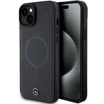Mercedes MEHMP15S23RCMK iPhone 15 6.1" sort hardcase glat læder MagSafe