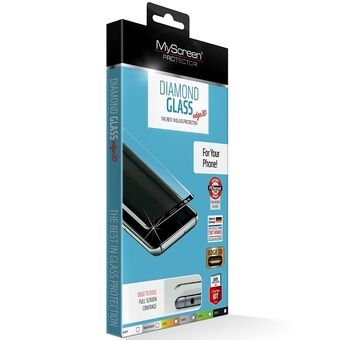 MS Diamond Glas Edge 3D iPhone 7/8/SE 2021/SE 2022 sort hærdet glas