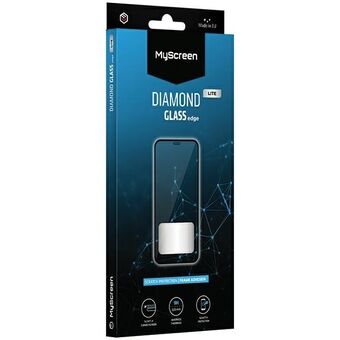 MS Diamond Glass Edge Lite FG til iPhone X / Xs / 11 Pro i sort, med fuld lim