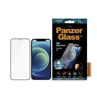 PanzerGlass E2E Super+ iPhone 12 Mini, Etui Venlig AntiBakterielle MicroFracture, sort