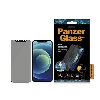 PanzerGlass E2E Super + iPhone 12 Mini Cover Friendly AntiBacterial Microfracture Privacy sort/sort