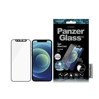 PanzerGlass E2E Microfracture iPhone 12 Mini 5,4" CamSlider Swarovsky Cover Friendly AntiBacterial sort/sort