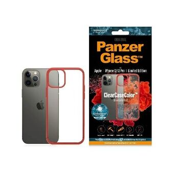 PanzerGlass ClearCase til iPhone 12/12 Pro, Mandarinrød AB.
