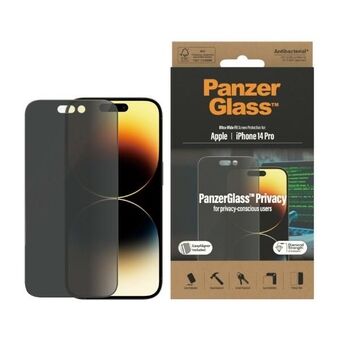 PanzerGlass Ultra-Wide Fit iPhone 14 Pro 6,1" Beskyttelsesskærm til privatliv Antibakteriel Nem justering inkluderet P2784